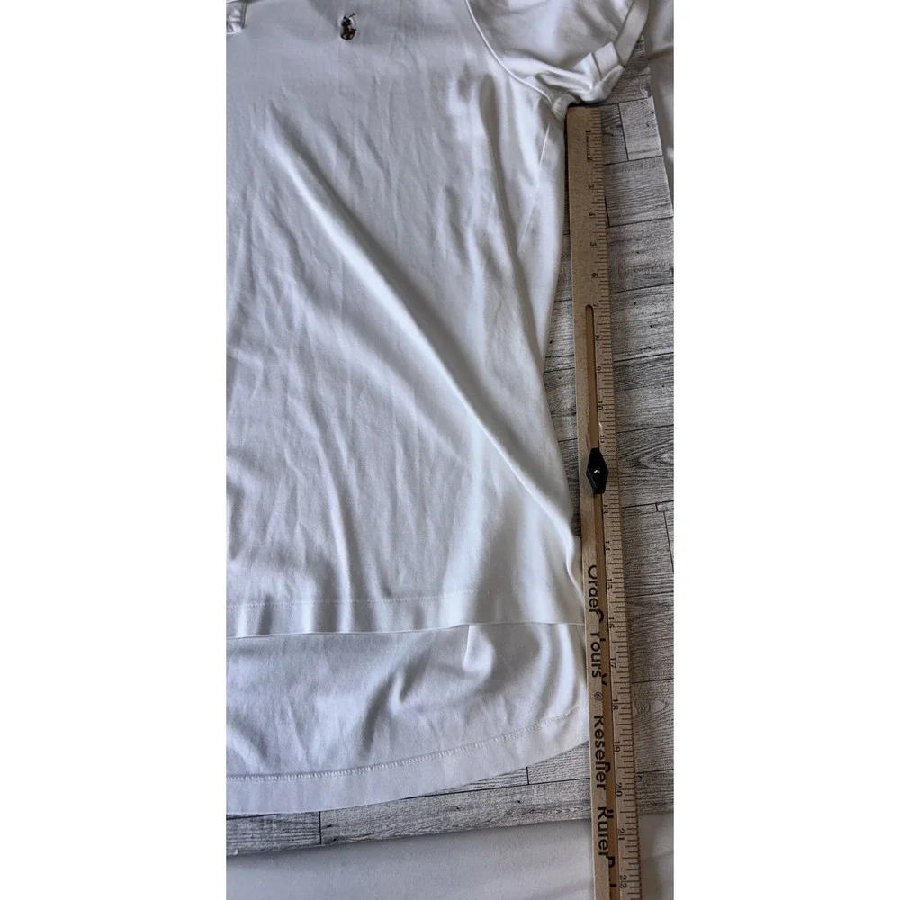 Polo Ralph Lauren Shirt Mens XXL White Pima Soft Touch Interlock Polo Flesh Pony